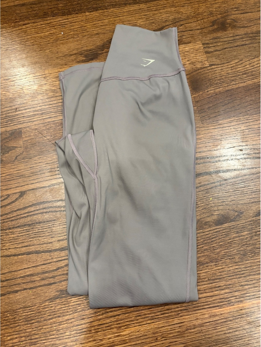 Gymshark High-Waisted Gray Leggings with Logo